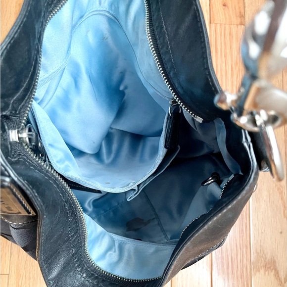 💋 COACH, Black Classic hobo bag - 14” x 12” & matching wallet - Picture 2 of 2